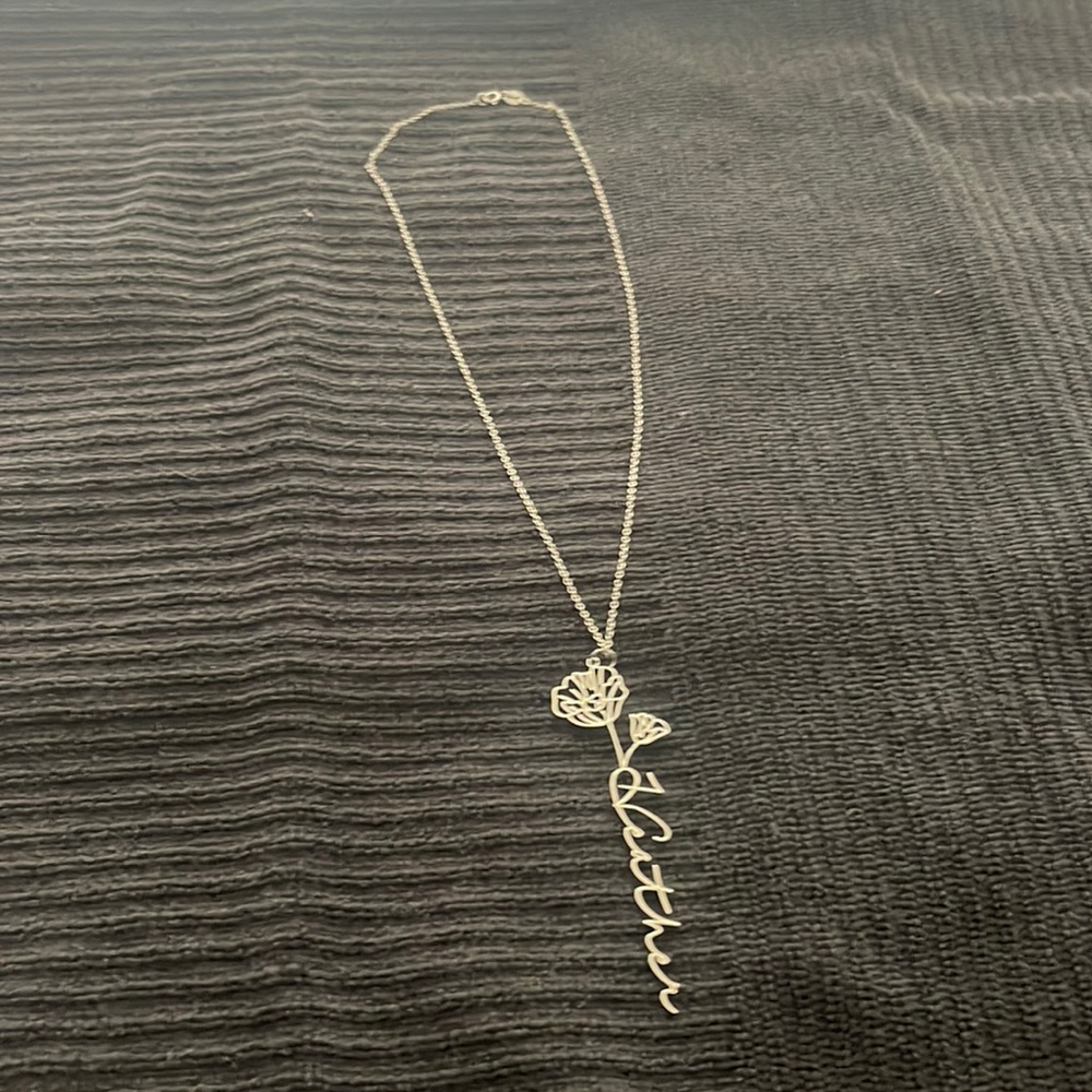 Ladies “Heather” silver necklace